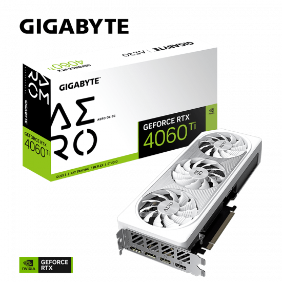 Card màn hình VGA Gigabyte GeForce RTX 4060 Ti AERO OC 8G GDDR6 (N406TAERO OC-8GD)