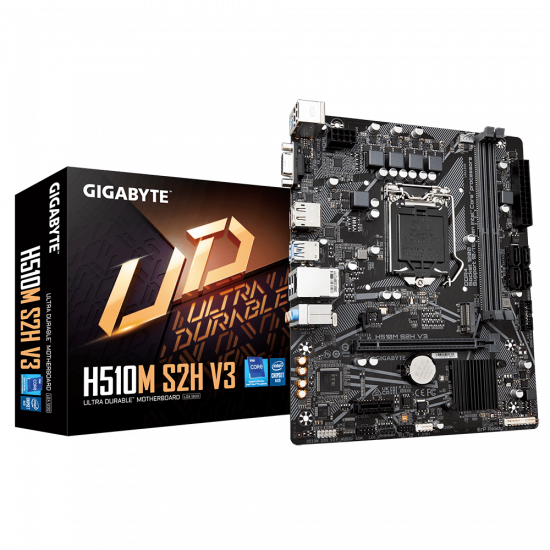 Mainboard GIGABYTE H510M S2H V3 (LGA 1200, 2x DDR4, HDMI, VGA, Displayport, M.2 PCIe 3.0, m-ATX)