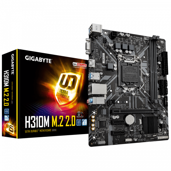 Mainboard GIGABYTE H310M M.2 2.0 (LGA 1151 v2, 2x DDR4, HDMI, VGA, M.2 PCIe 2.0, m-ATX)