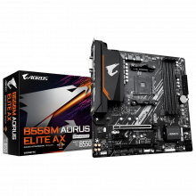 Mainboard GIGABYTE B550M AORUS ELITE AX (AM4, 4x DDR4, HDMI, DVI-D, M.2 PCIe 4.0, WiFi 6E, m-ATX)