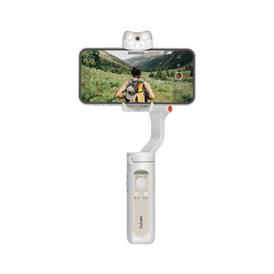 Tay cầm chống rung Gimbal cho điện thoại HOHEM iSteady V2, Màu Trắng, Tích hợp cảm biến AI