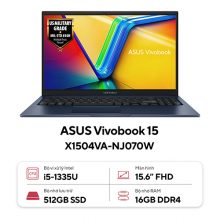 Laptop Asus Vivobook 15 X1504VA-NJ070W(Core I5-1335U, RAM 16GB, SSD 512GB, Màn Hình 15.6 inch FHD, Windows 11, Màu Xanh)