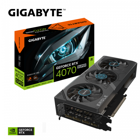 Card màn hình VGA Gigabyte GeForce RTX 4070 SUPER EAGLE OC 12G GDDR6X (N407SEAGLE OC-12GD)