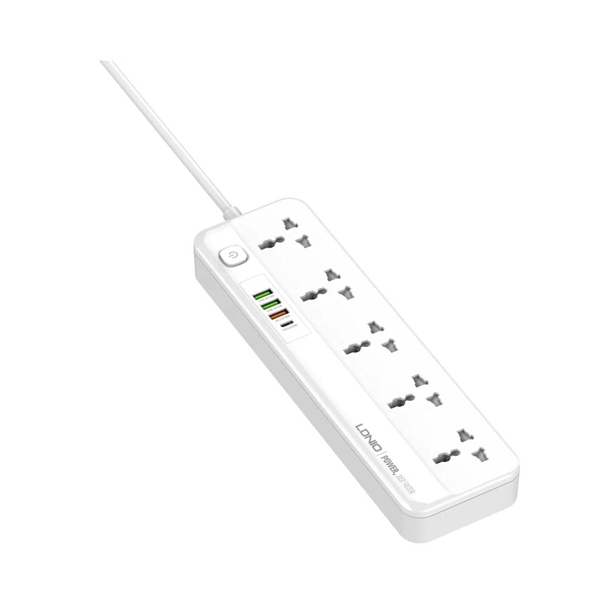 Ổ cắm điện LDNIO LDNIO SC5415 (5x3 chấu+3xUSB-A+1USB-C/2500W/dài 2 mét)