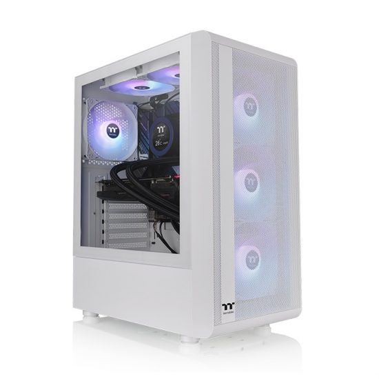 Vỏ Case Thermaltake S200 TG Snow (Mid Tower, ATX, Sẵn 4 Fan RGB, Max 6 Fan)