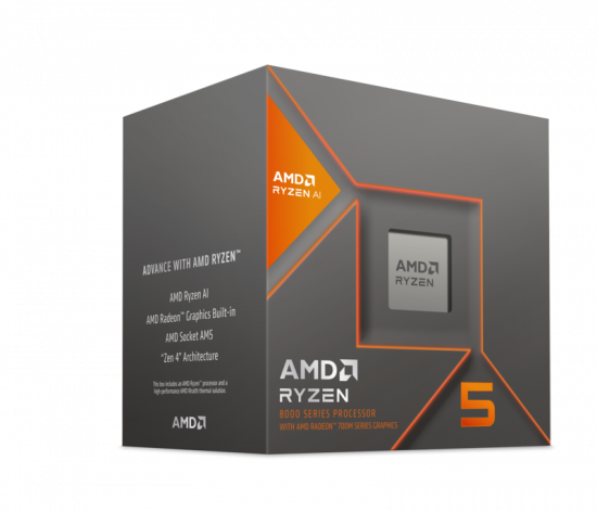 CPU AMD Ryzen 5 8600G (4.3GHz Up To 5.0GHz, 6 Nhân 12 Luồng, 22MB Cache, 65W, Socket AM5, Radeon 760M, AMD Ryzen™ AI)