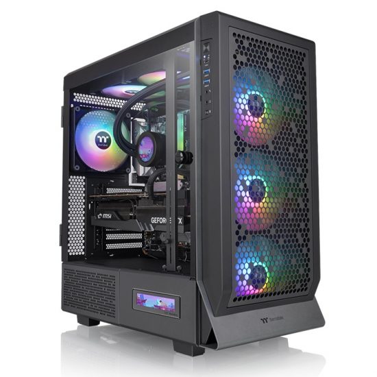 Vỏ Case Thermaltake Ceres 500 TG ARGB Black (Mid Tower, E-ATX, Sẵn 4 Fan ARGB, Max 7 Fan, Kính cường lực có bản lề)