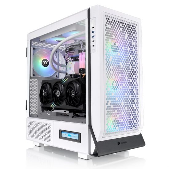 Vỏ Case Thermaltake Ceres 500 TG ARGB Snow (Mid Tower, E-ATX, Sẵn 4 Fan ARGB, Max 7 Fan, Kính cường lực có bản lề)