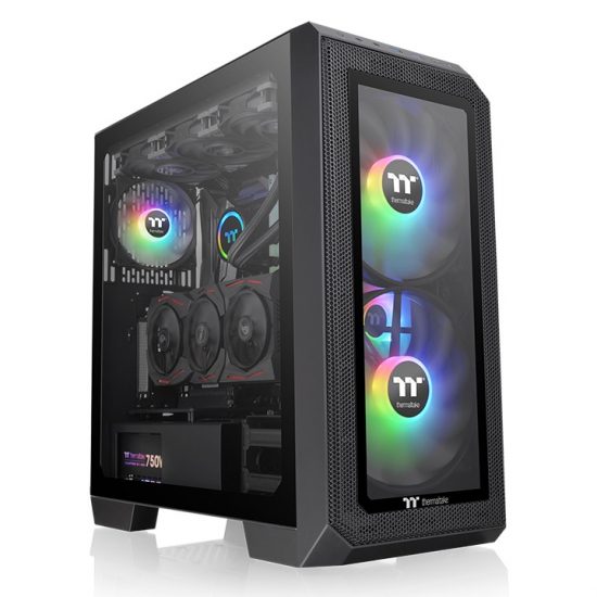 Vỏ Case Thermaltake View 300 MX ARGB Black (Mid Tower, E-ATX, Sẵn 3 Fan ARGB, Max 10 Fan, 2 tùy chọn mặt trước)