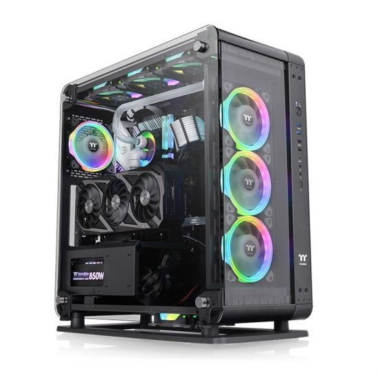 Vỏ Case Thermaltake Core P6 TG Black (Mid Tower, CEB, Wall Mount, 3 mặt kính cường lực, Chưa bao gồm Fan, Max 13 Fan)