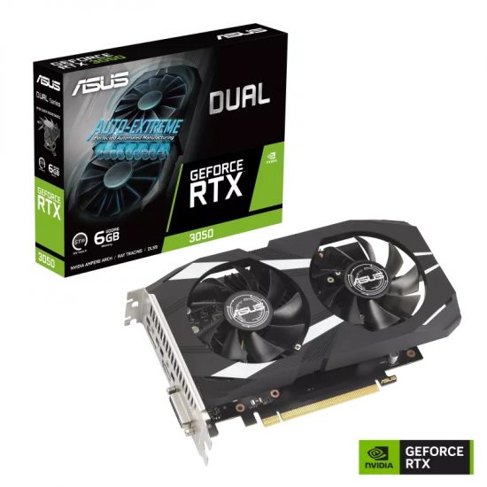 Card màn hình ASUS Dual GeForce RTX 3050 6GB GDDR6 (DUAL-RTX3050-6G)