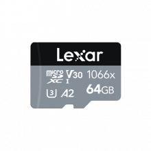 Thẻ nhớ MicroSDXC 64GB LEXAR 1066x SILVER Series 160MB/s (LMS1066064G-BNANG) UHS-I, U3, V30, A2