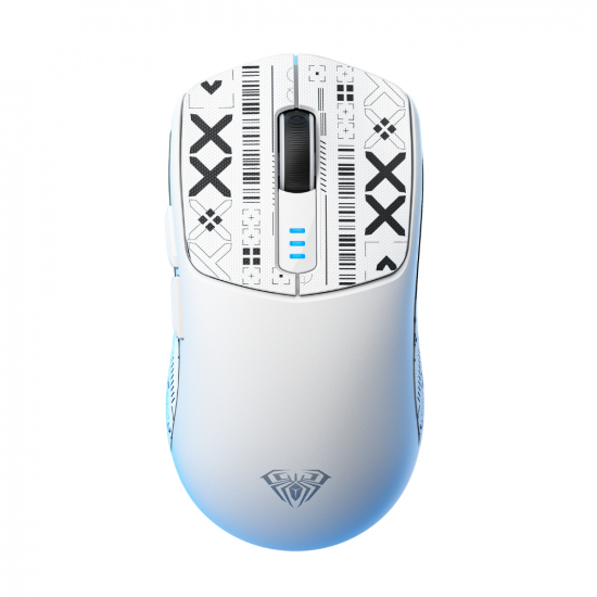 Chuột Gaming Không Dây AULA SC580 White (10.000 DPI, 3 chế độ kết nối)