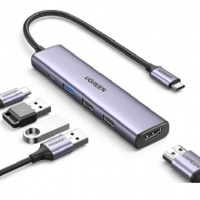 Bộ Chuyển Đổi USB Type-C 5 trong 1 Ugreen 15495