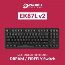 Bàn phím cơ DareU EK87L V2 Black - Dream Switch (Linear) (87 phím, No LED)