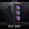 Vỏ case Xigmatek FLY 3GF Black - EN43871 (ATX, 2 mặt cường lực, Sẵn 3 fan RGB, Max 8 fan)