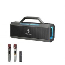 Loa Karaoke Bluetooth Sounarc K1 (150W, Bluetooth 5.0, AUX, USB, MicroSD, Pin 18 giờ, IPX6, Kèm 2 Mic không dây)