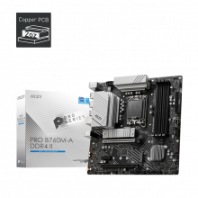 Mainboard MSI PRO B760M-A DDR4 II (LGA 1700, 4x DDR4, HDMI, Displayport, M.2 PCIe 4.0, m-ATX)