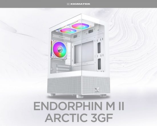 Vỏ case Xigmatek ENDORPHIN M II 3GF Arctic - EN43895 (m-ATX, Sẵn 3 fan RGB, Max 5 fan, Rad 240)