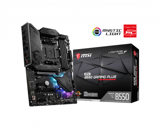 Mainboard MSI MPG B550 GAMING PLUS (AM4, 4xDDR4, HDMI, Displayport, M.2 PCIe 4.0)