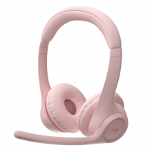 Tai nghe không dây On-ear Logitech ZONE 300 Rose (981-001413) (Bluetooth 5.3, Mic xoay, Pin 20 giờ)