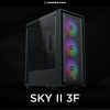 Vỏ case Xigmatek SKY II 3F Black - EN44182 (ATX, Sẵn 3 fan RGB, Max 6 fan)