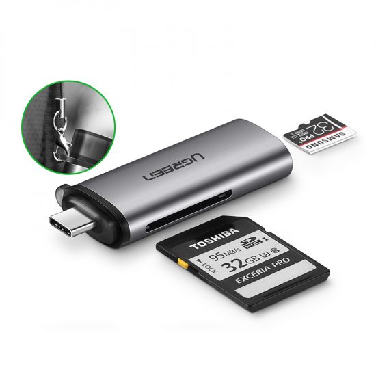 Đầu đọc thẻ nhớ UGREEN 50704 (USB-C, SD/TF)