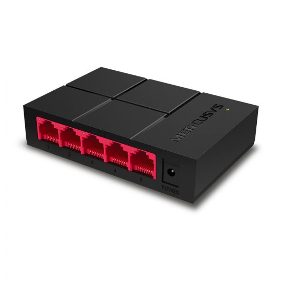 Switch 5 cổng Mercusys MS105G Gigabit, Vỏ nhựa