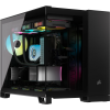 Vỏ case Corsair 2500X Mid-Tower TG Black (CC-9011265-WW) (m-ATX, 2 mặt cường lực, Chưa bao gồm Fan, Max 9 Fan, Rad 360)