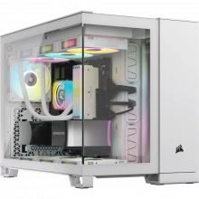 Vỏ case Corsair 2500X Mid-Tower TG White (CC-9011266-WW) (m-ATX, 2 mặt cường lực, Chưa bao gồm Fan, Max 9 Fan, Rad 360)