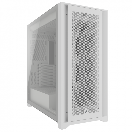 Vỏ case Corsair 5000D Airflow Core Mid-Tower White (CC-9011262-WW) (E-ATX, Chưa bao gồm Fan, Max 12 Fan, RAD 360)