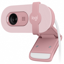 Webcam Logitech BRIO 100 Full HD 1080p, Màu Hồng (Rose) (960-001624)