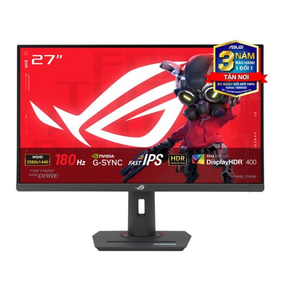 Màn Hình Gaming ASUS ROG Strix XG27ACS 27inch, 2K, IPS, 180Hz, 1ms, DisplayPort 1.4, USB-C