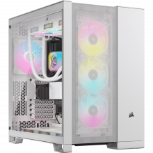 Vỏ case Corsair 6500D Airflow Mid-Tower TG White (CC-9011260-WW) (E-ATX, Chưa bao gồm Fan, Max 13 Fan, Rad 360)