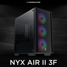 Vỏ case Xigmatek NYX AIR II 3F Black - EN41952 (m-ATX, Sẵn 3 fan RGB, Max 8 fan)