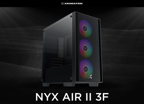 Vỏ case Xigmatek NYX AIR II 3F Black - EN41952 (m-ATX, Sẵn 3 fan RGB, Max 8 fan)