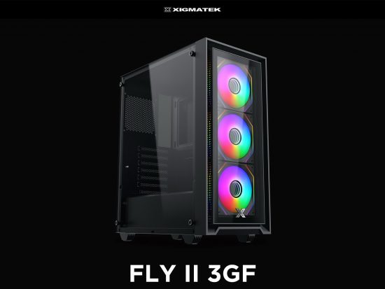 Vỏ case Xigmatek FLY II 3GF Black - EN44663 (ATX, 2 mặt cường lực, Sẵn 3 fan RGB, Max 6 fan)