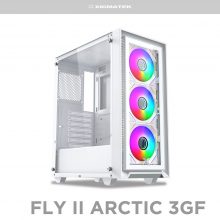 Vỏ case Xigmatek FLY II 3GF Arctic - EN44670 (ATX, 2 mặt cường lực, Sẵn 3 fan RGB, Max 6 fan)