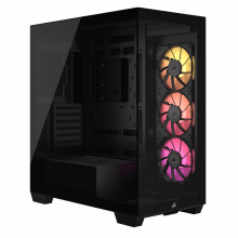 Vỏ case Corsair iCUE LINK 3500X RGB Mid-Tower TG Black (CC-9011280-WW) (E-ATX, Sẵn 3 Fan ARGB + HUB iCUE LINK, Max 10 Fan, Rad 360)