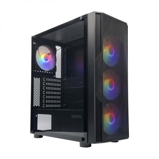 Vỏ case Ares Anubis (ATX, Sẵn 3 fan RGB, Max 7 fan)