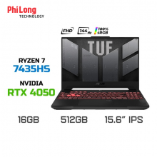 Laptop Gaming ASUS TUF A15 FA507NUR-LP101W (Ryzen 7 7435HS, RTX 4050 6GB, RAM 16GB DDR5, SSD 512GB, Màn Hình 15.6 Inch IPS FHD 144Hz 100% sRGB, Windows 11)