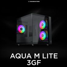 Vỏ case Xigmatek AQUA M LITE 3GF Black - EN44144 (m-ATX, Sẵn 3 fan RGB, Max 8 fan, Rad 240/280)