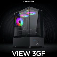 Vỏ case Xigmatek VIEW 3GF Black - EN44687 (m-ATX, Sẵn 3 fan RGB, Max 5 fan)