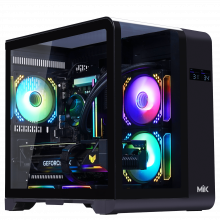 Vỏ case MIK BARBATOS M Black (m-ATX, Chưa bao gồm fan, Max 5 fan, Rad 240, Kính vô cực, Màn hình)