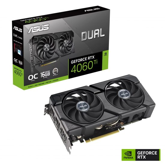 Card màn hình VGA ASUS Dual GeForce RTX 4060 Ti EVO OC Edition 16GB GDDR6 (DUAL-RTX4060TI-O16G-EVO)