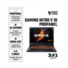 Laptop Gaming Acer Nitro V 16 ProPanel ANV16-41-R7EN (AMD Ryzen 7-8845HS, RAM 16GB, SSD 512GB, NVIDIA RTX 3050, Màn Hình 16 inch WUXGA, Windows 11)