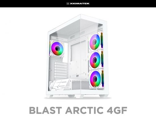 Vỏ case Xigmatek  BLAST 4GF Arctic - EN44922 (E-ATX, Sẵn 4 fan RGB, Max 10 fan, Rad 360)