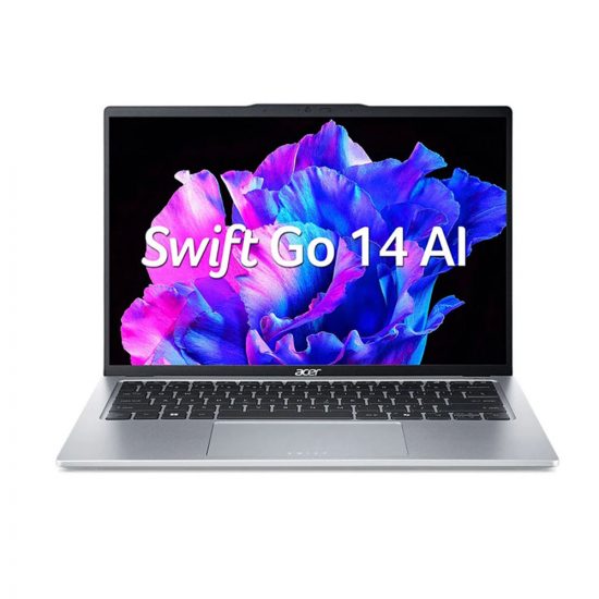 Laptop Acer Swift Go 14 AI OLED SFG14 73 75YM (Intel Core Ultra 7 Processor 155H, RAM 16GB, SSD 512GB, Intel Arc Graphics, Màn Hình 14" 2.8K OLED, Windows 11, Màu Bạc)