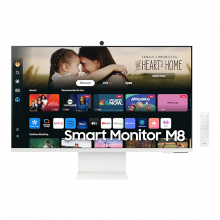 Màn Hình Samsung 32inch M8 M80D LS32DM801UEXXV (4K, VA, 60Hz, 4ms, Tích Hợp Loa, HDMI, Type C, Màu Trắng)