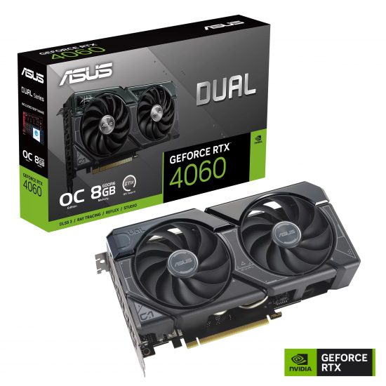 Card màn hình VGA ASUS Dual GeForce RTX 4060 V2 OC Edition 8GB GDDR6 (DUAL-RTX4060-O8G-V2)